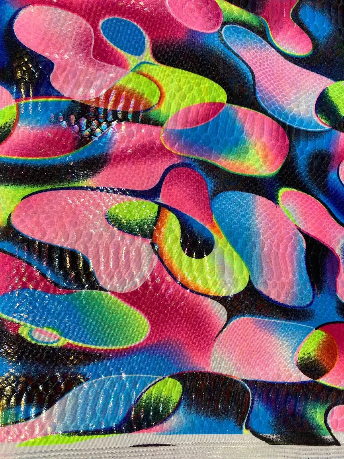 Boa Snake Animal Print Fabrics - Lycra Spandex Fabric Sold By The Yard (Pick a Color)