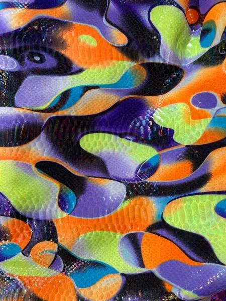 Boa Snake Animal Print Fabrics - Lycra Spandex Fabric Sold By The Yard (Pick a Color)