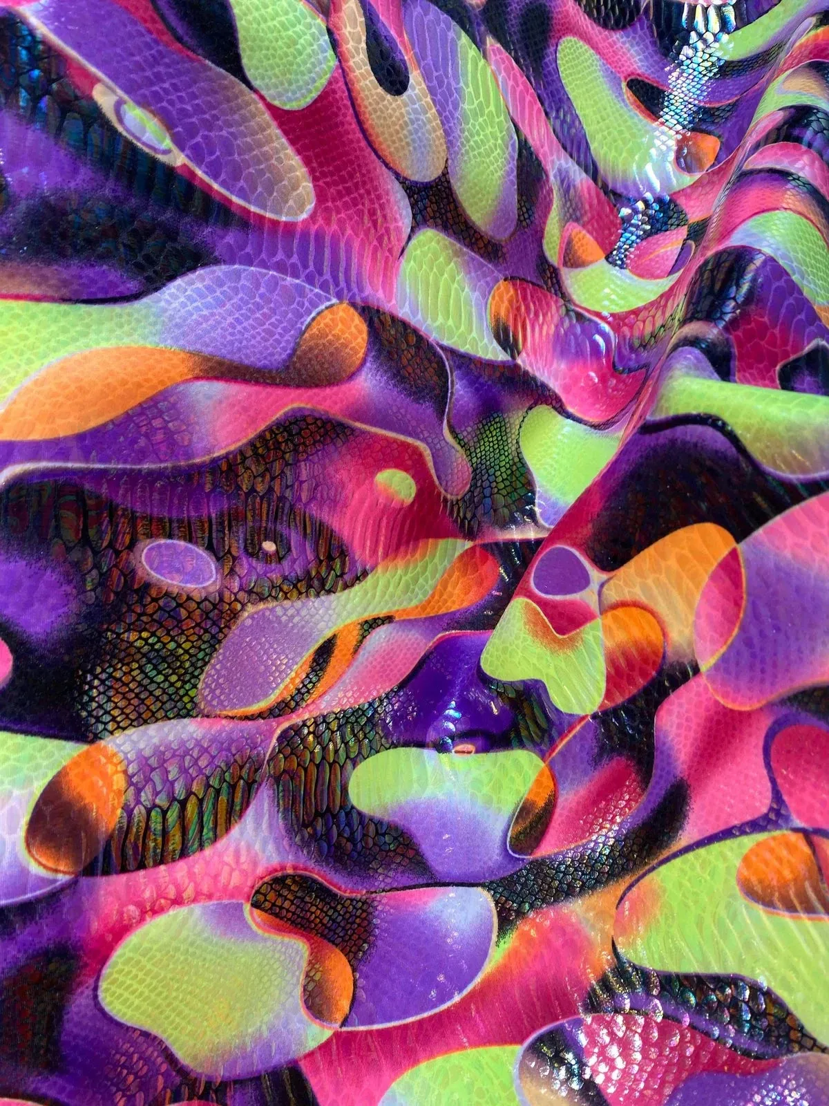 Boa Snake Animal Print Fabrics - Lycra Spandex Fabric Sold By The Yard (Pick a Color)