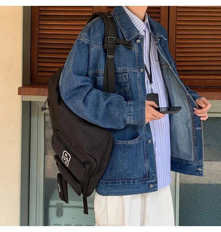 Bonsir New Spring Autumn Men's Denim Jacket Fashion Casual Cotton Jeans Coat Male Brand Classic Lapel Outwear Top Clothes A24