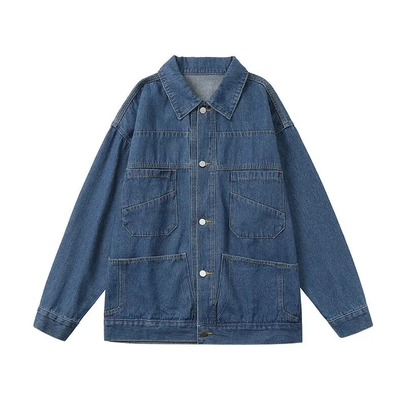 Bonsir New Spring Autumn Men's Denim Jacket Fashion Casual Cotton Jeans Coat Male Brand Classic Lapel Outwear Top Clothes A24