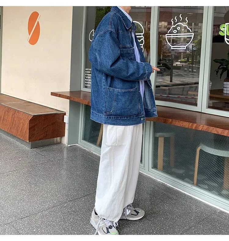 Bonsir New Spring Autumn Men's Denim Jacket Fashion Casual Cotton Jeans Coat Male Brand Classic Lapel Outwear Top Clothes A24