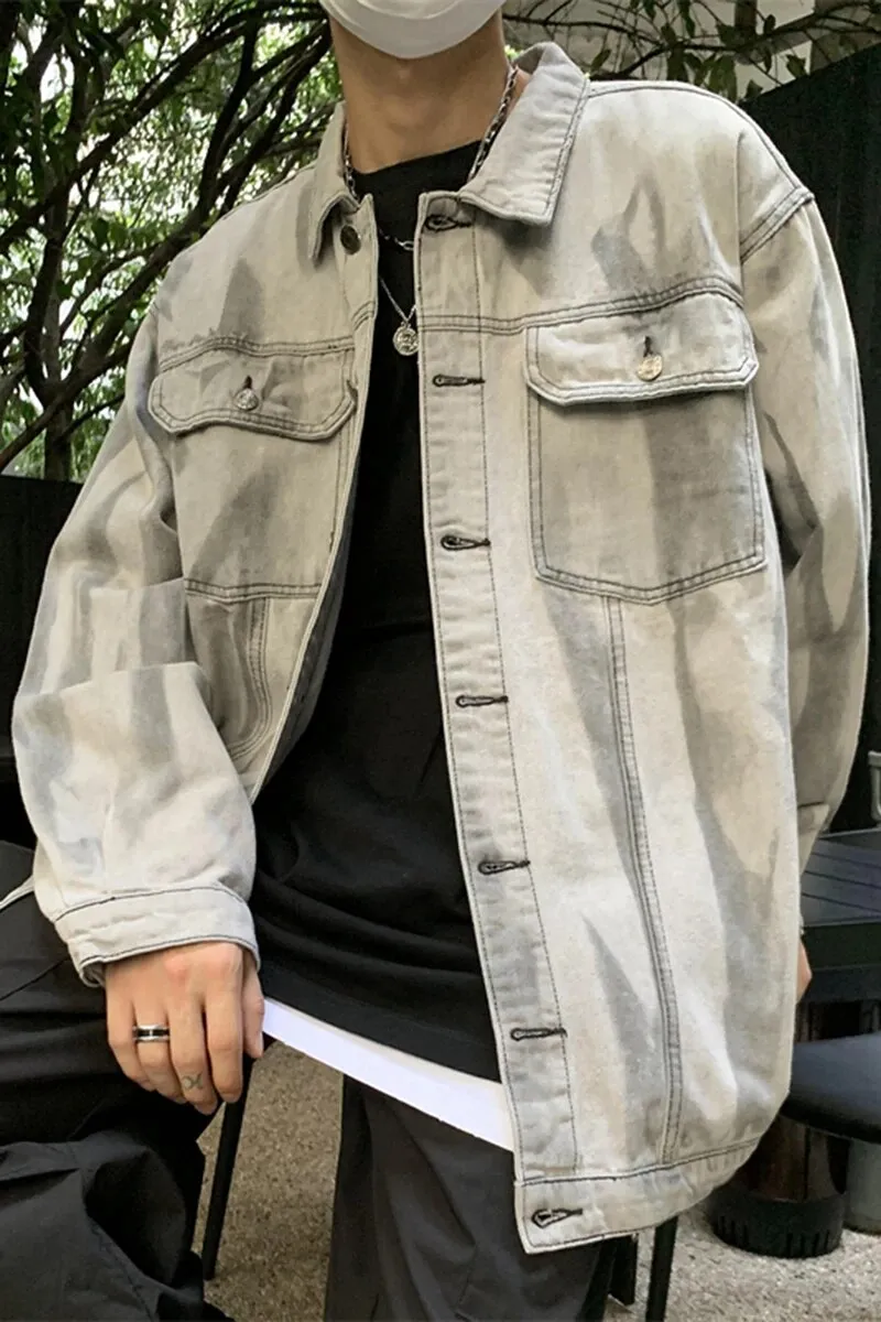 Bonsir New Spring Cotton Denim Jacket Men Casual Solid Color  Jeans Jacket Men Quality Mens Turn-down Collar Outwear Jackets A04