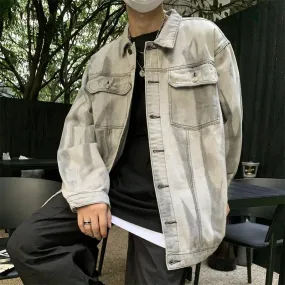 Bonsir New Spring Cotton Denim Jacket Men Casual Solid Color  Jeans Jacket Men Quality Mens Turn-down Collar Outwear Jackets A04