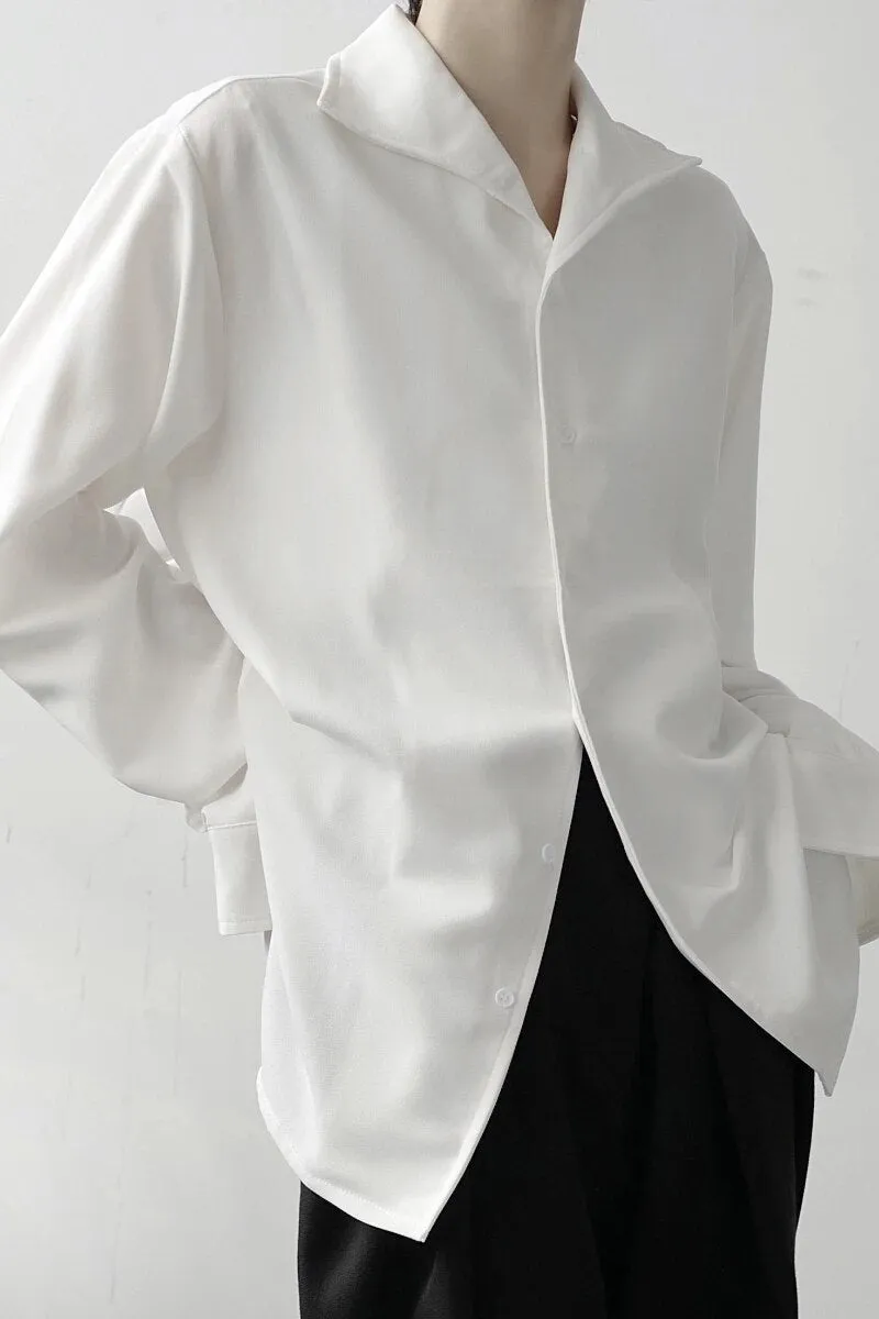 Bonsir Solid Clothing 2023 New Men Long Sleeved Shirts Men Korean Comfortable Blouses Casual Loose Classic Single Breasted Tops I57