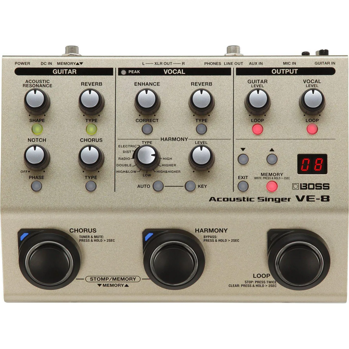 Boss VE-8 Acoustic Singer Pedal
