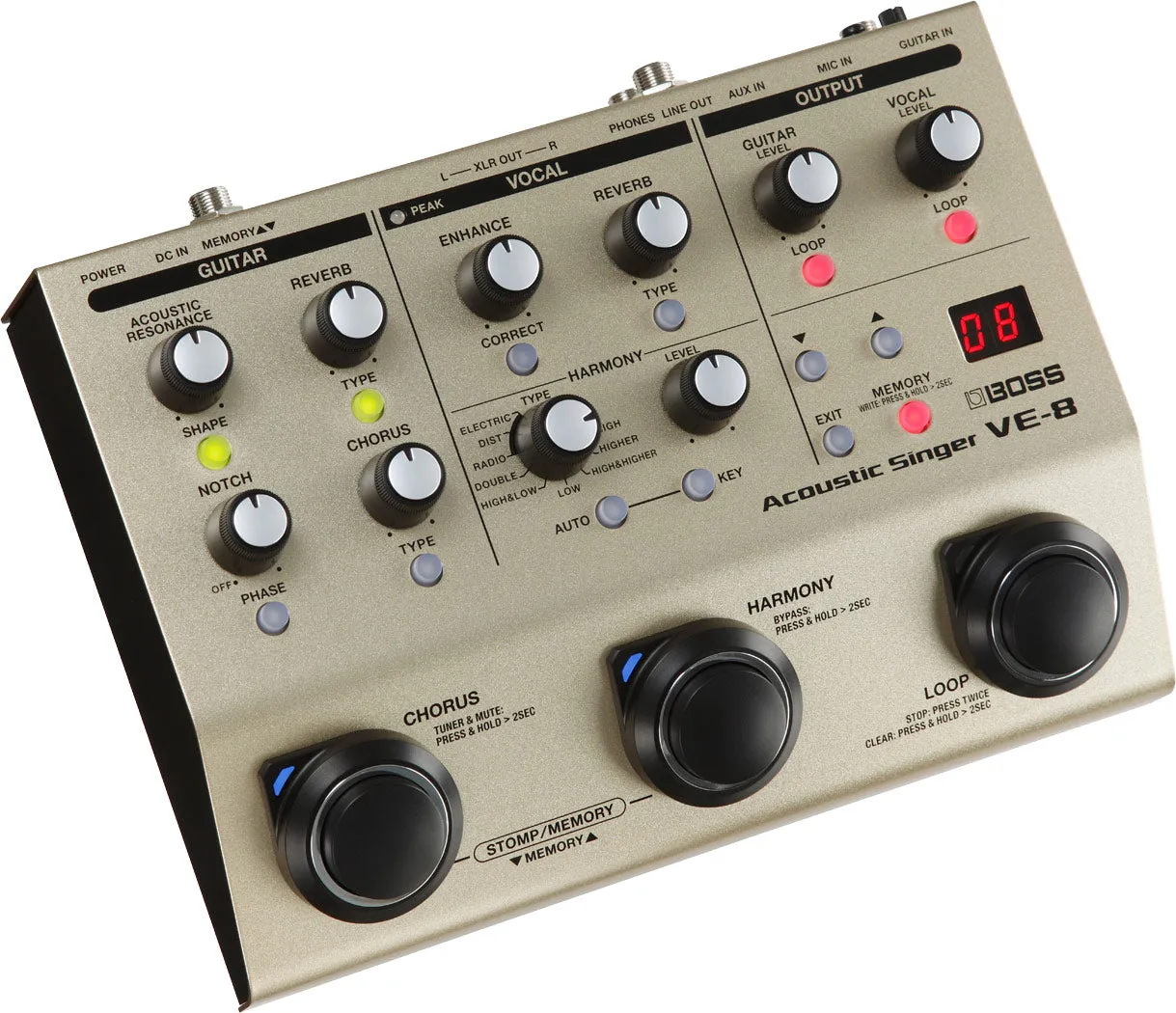 Boss VE-8 Acoustic Singer Vocal Processor