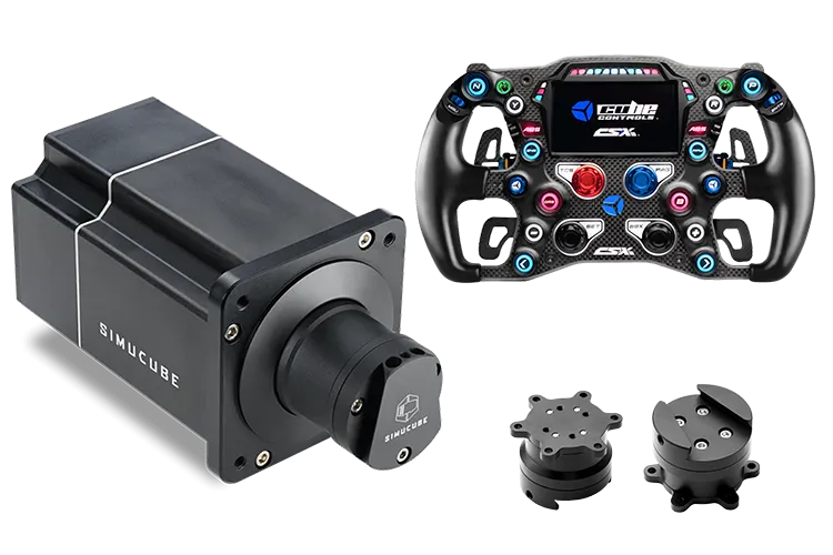 Bundle - Simucube 2 Pro R2 Wheelbase and Cube Controls CSX-3  Formula Steering Wheel for PC