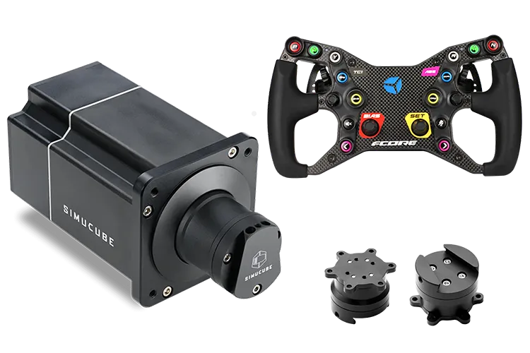 Bundle - Simucube 2 Pro R2 Wheelbase and Cube Controls FCORE Formula Steering Wheel for PC