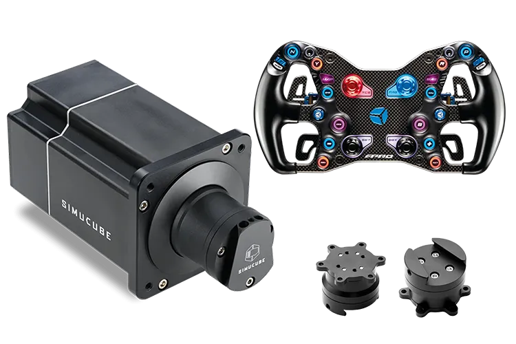 Bundle - Simucube 2 Pro R2 Wheelbase and Cube Controls FPRO Formula Steering Wheel for PC