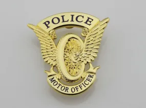 CHP MOTOR OFFICER cap badge, helmet badge