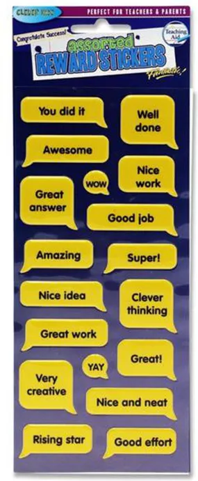 Clever Kidz Pop-Up Reward Stickers 2 Assorted Styles