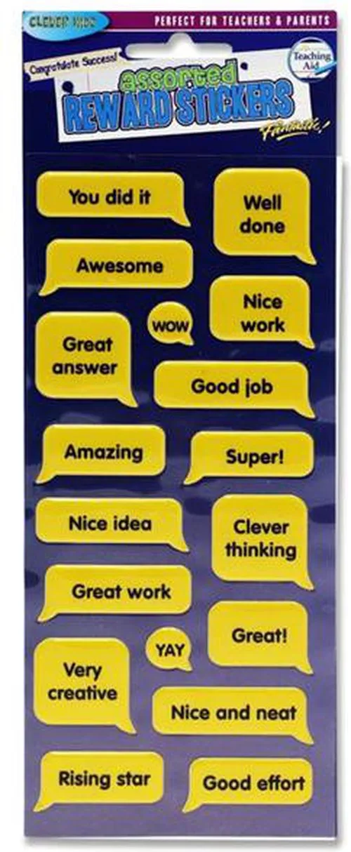 Clever Kidz Pop-Up Reward Stickers 2 Assorted Styles
