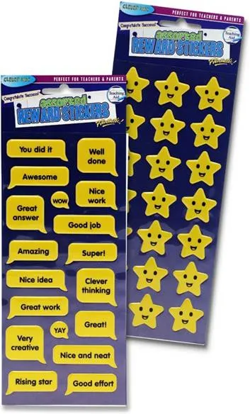 Clever Kidz Pop-Up Reward Stickers 2 Assorted Styles