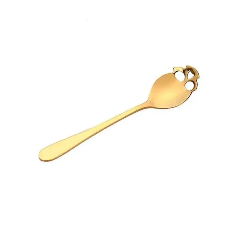Coffee Scoop Skull 4 Colors Mixing Spoon Stainless Steel