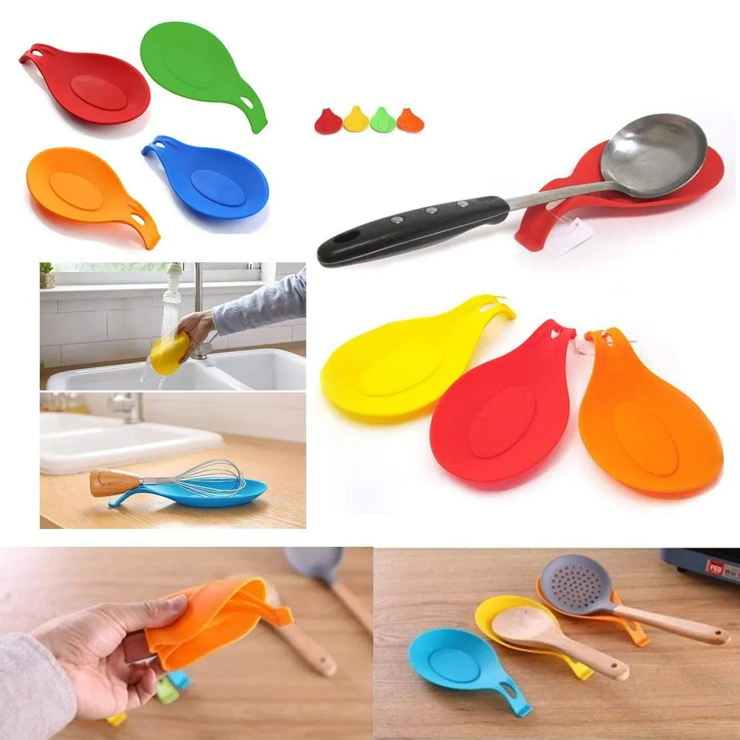 Counter Top Silicone Spoon Holder ( Pack Of 2 )