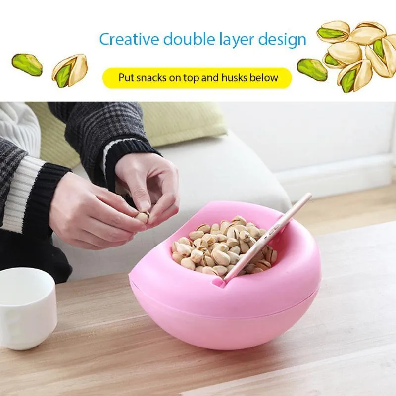 Creative lazy Snack Bowl With Phone Holder