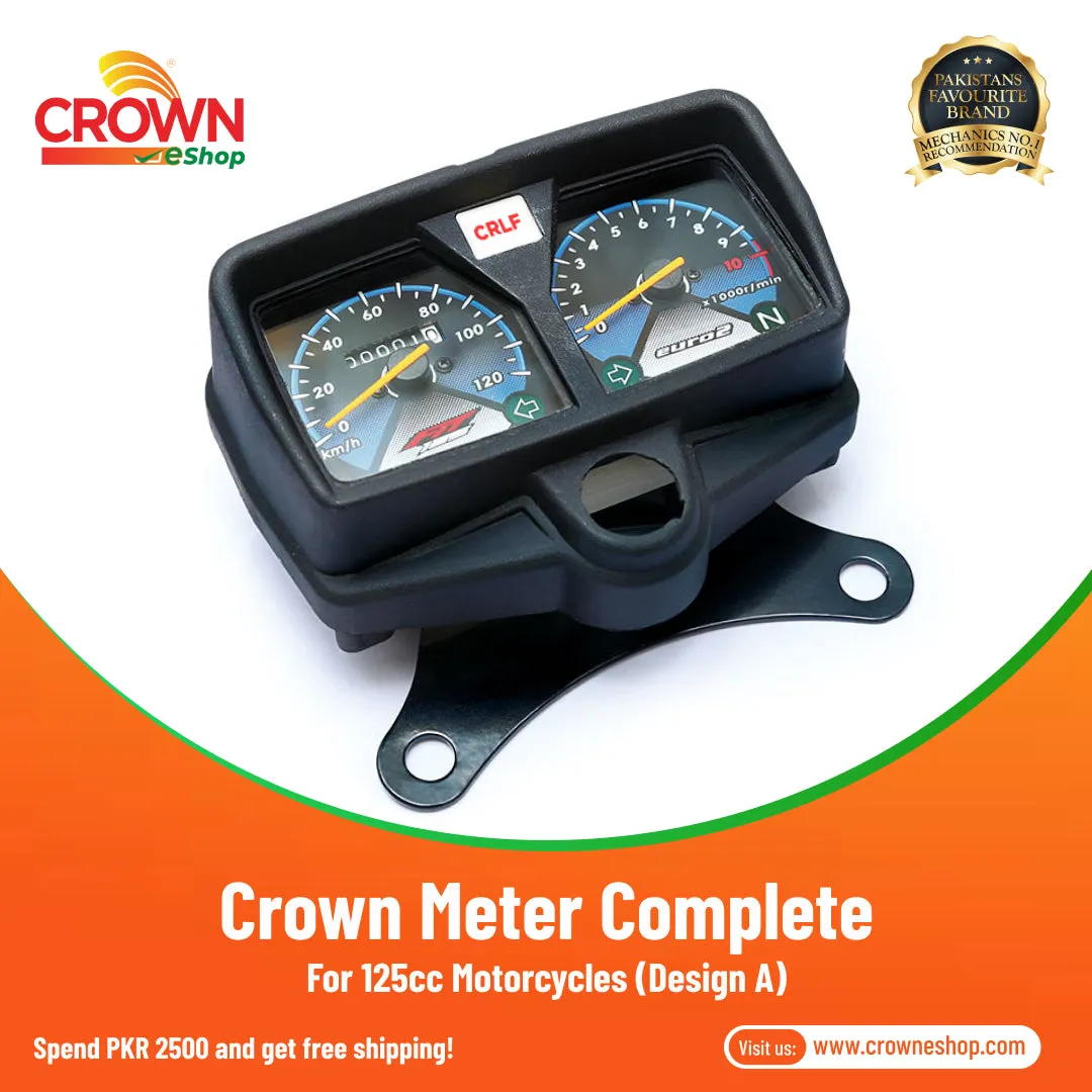 Crown Meter Complete Design A for 125cc Motorcycles