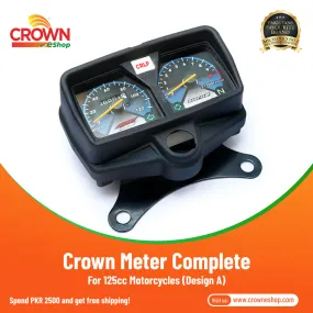 Crown Meter Complete Design A for 125cc Motorcycles