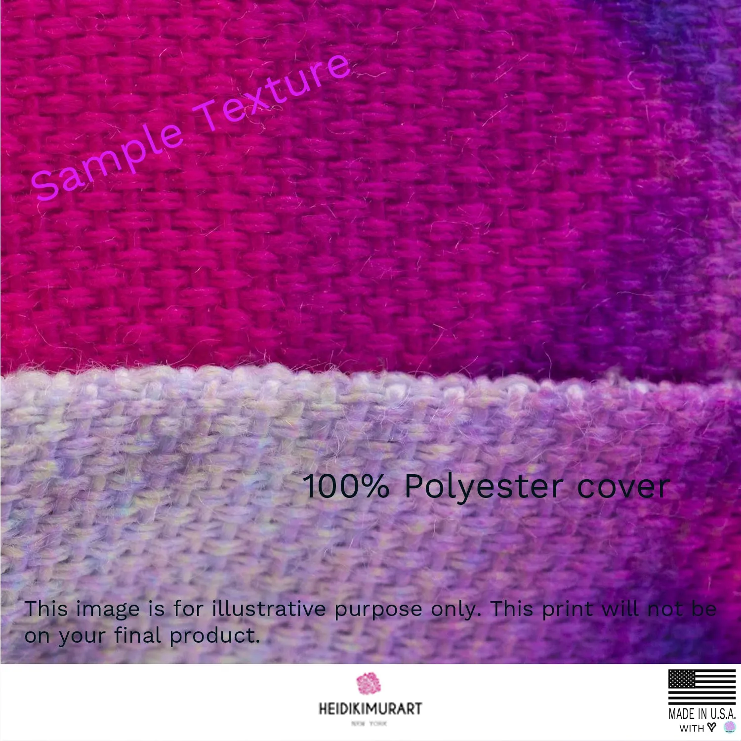 Cute French Lavender Decorative Pillow, Floral Print Pastel Spun Polyester Square Pillow Case