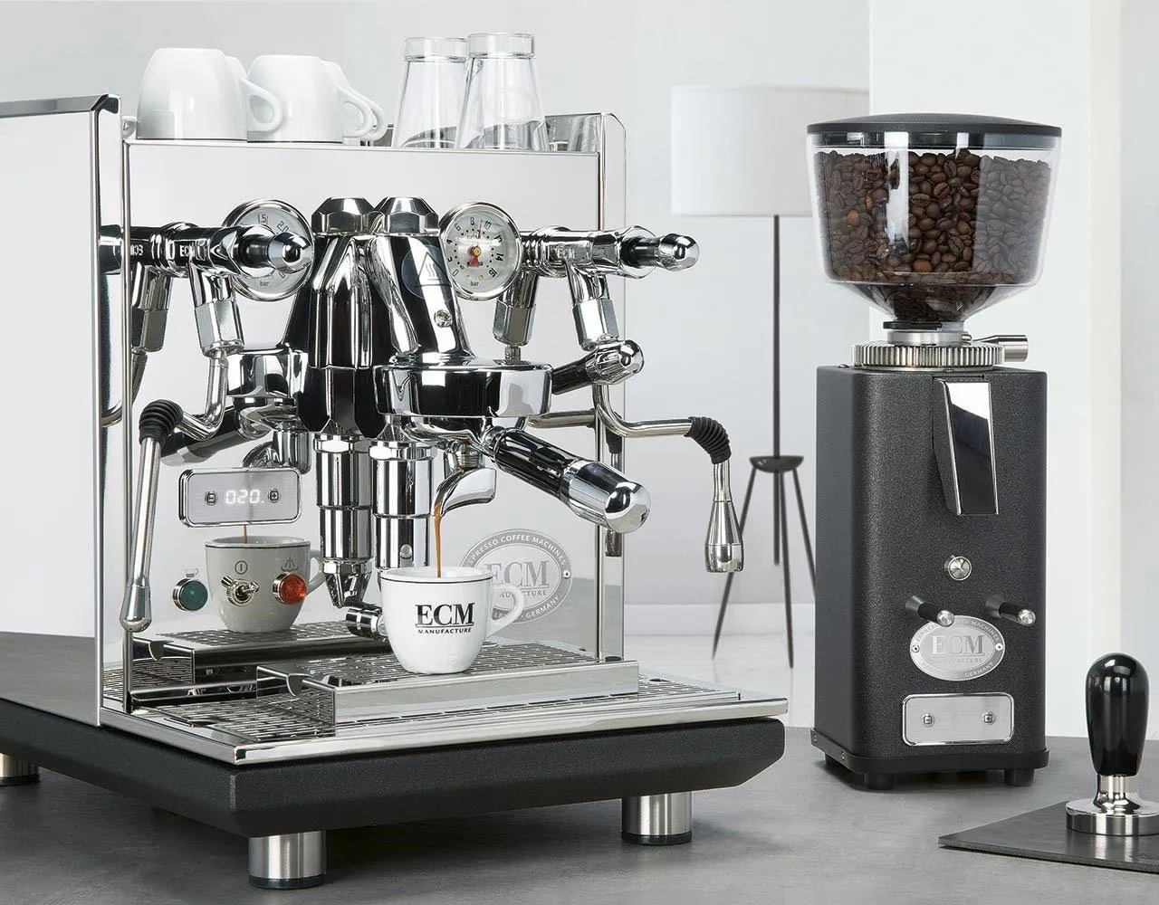 ECM Synchronika Olive Wood Espresso Machine
