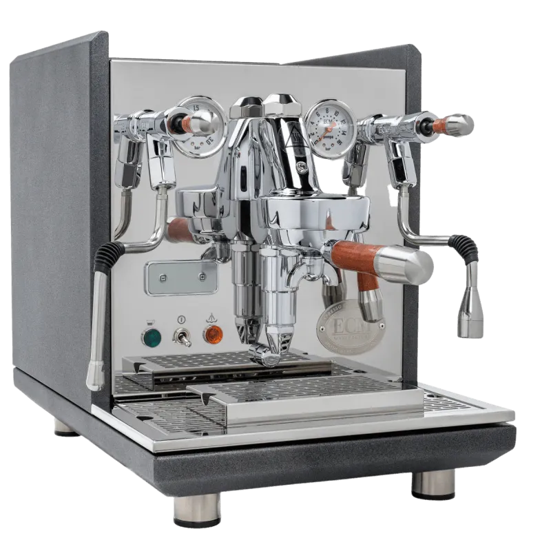 ECM Synchronika Paduak Wood and Anthracite Espresso Machine