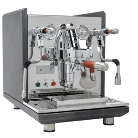 ECM Synchronika Paduak Wood and Anthracite Espresso Machine