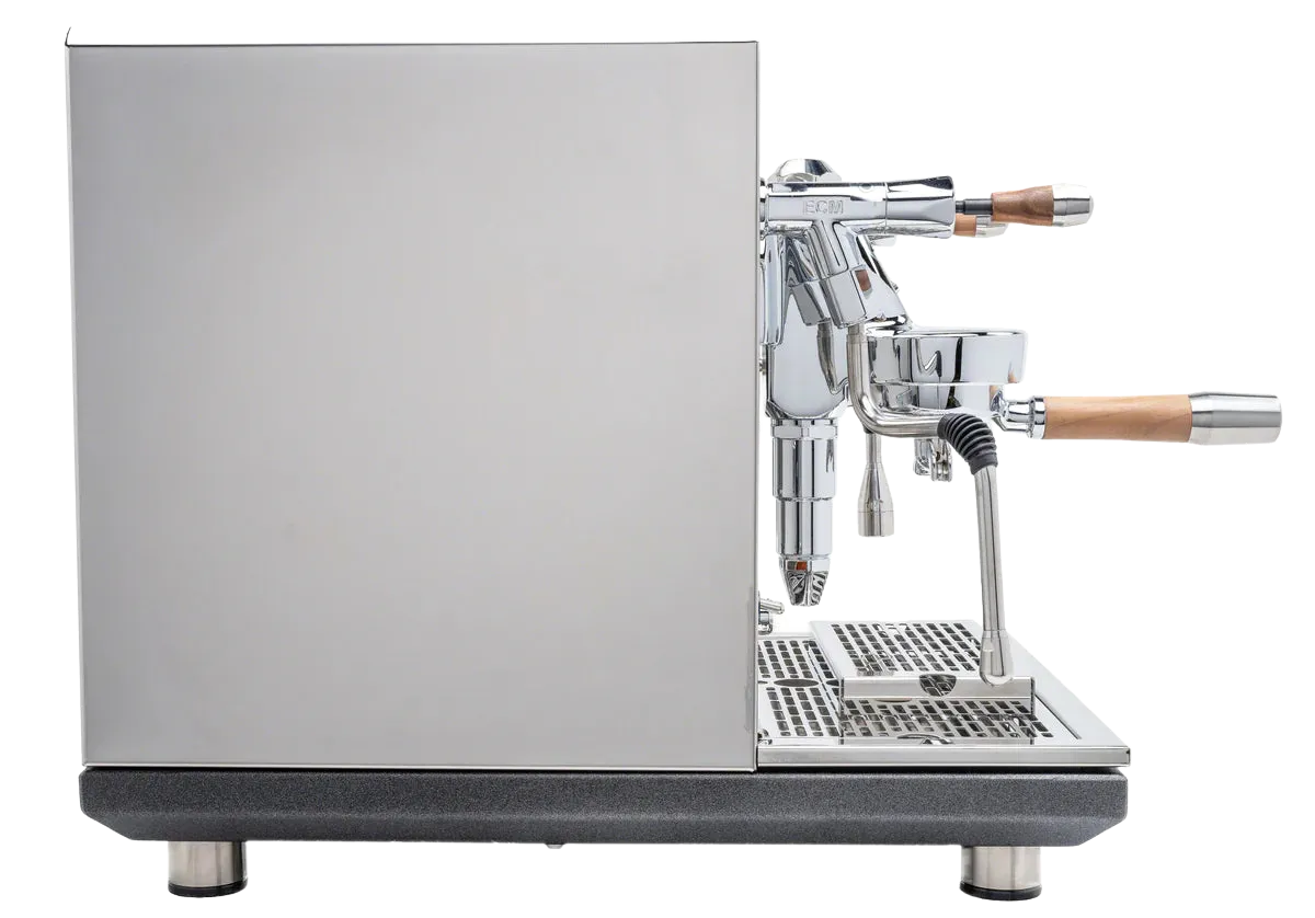 ECM Synchronika Walnut Wood and Chrome Espresso Machine