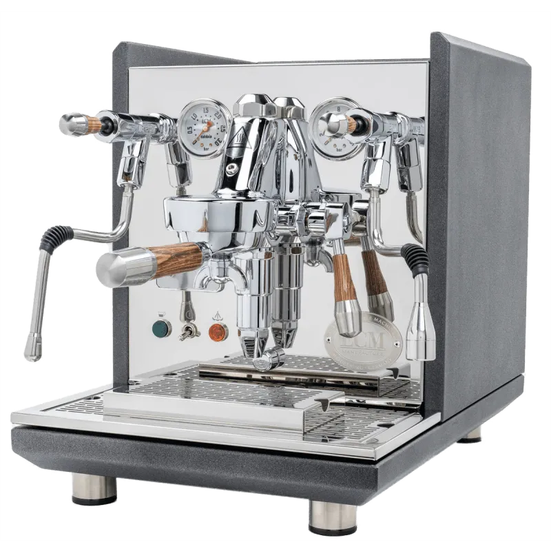 ECM Synchronika Zebra Wood and Anthracite Espresso Machine