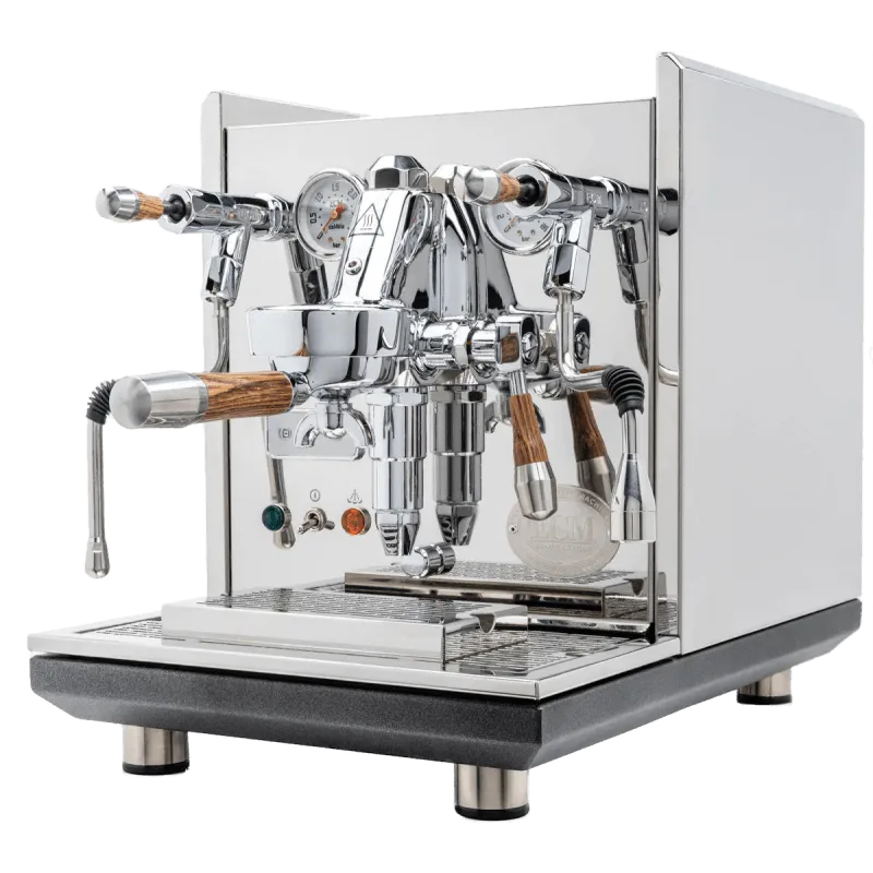 ECM Synchronika Zebra Wood and Chrome Espresso Machine
