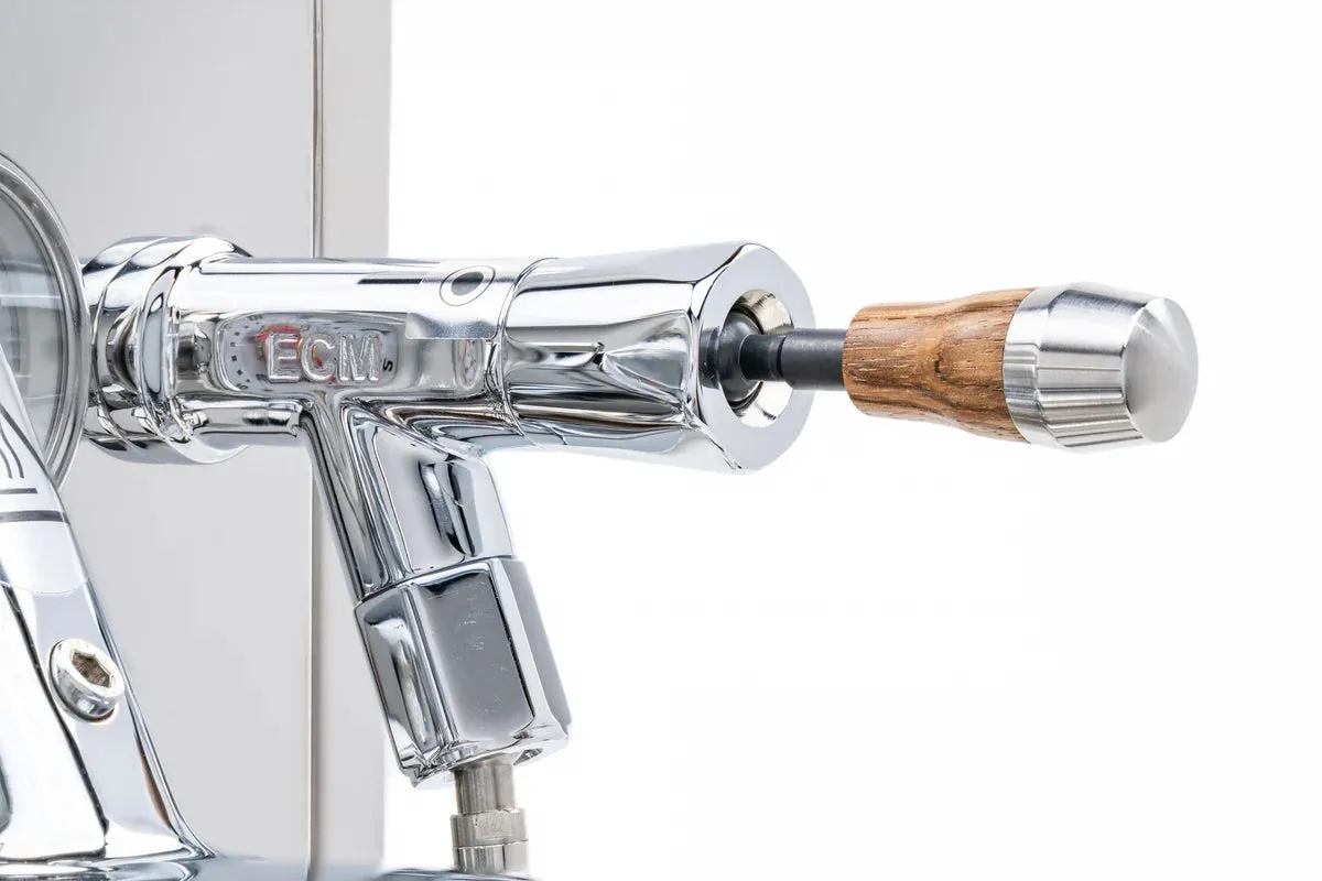 ECM Synchronika Zebra Wood and Chrome Espresso Machine