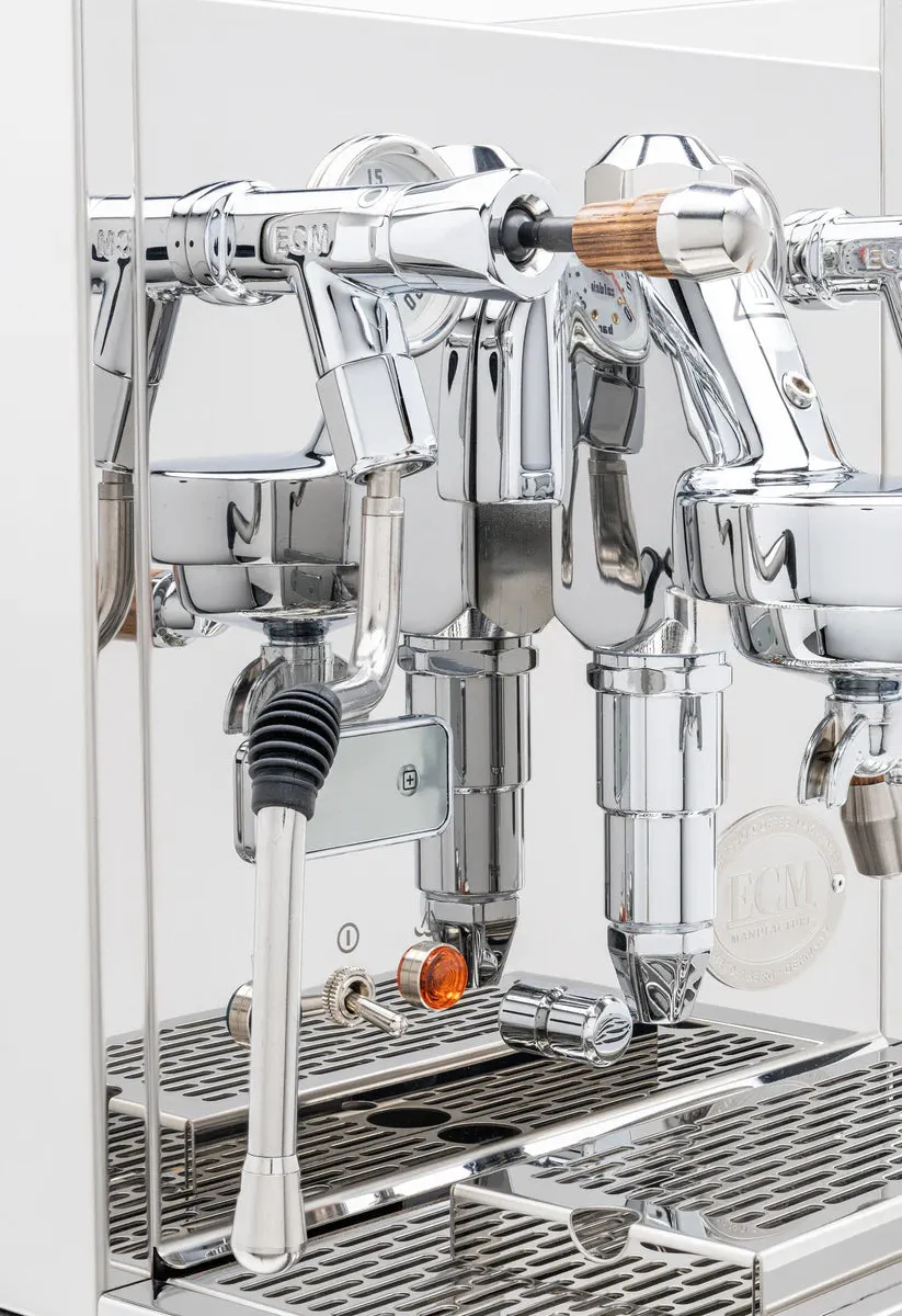 ECM Synchronika Zebra Wood and Chrome Espresso Machine