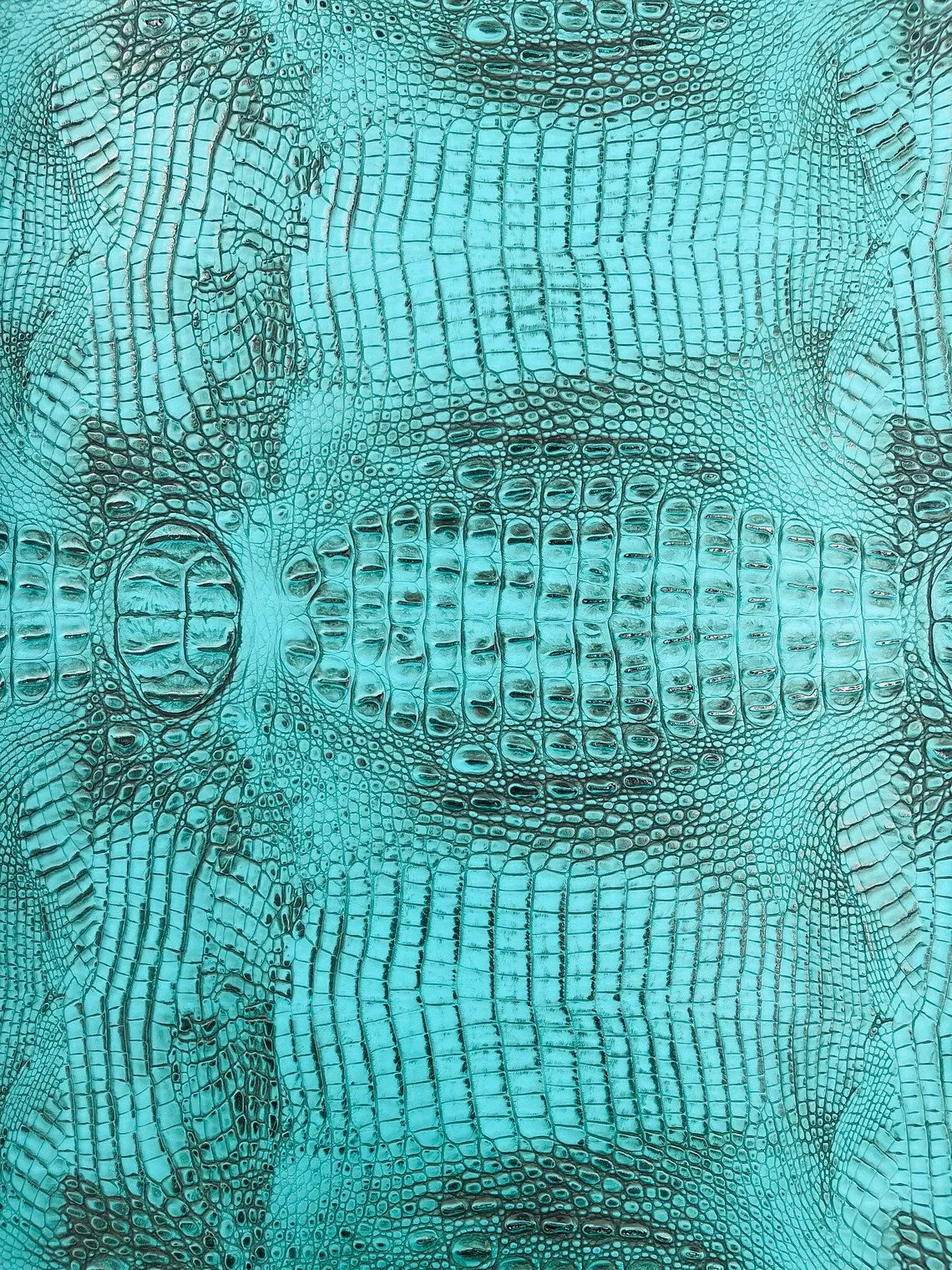 Faux Alligator Print on Vinyl Fabric - High Quality Faux Animal Print Skin Vinyl Sold by Yard