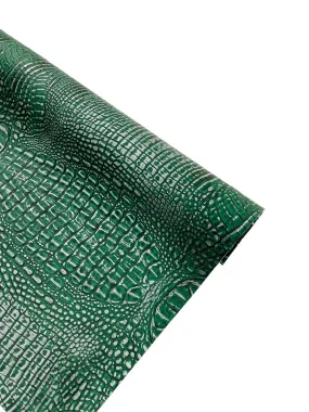 Faux Alligator Print on Vinyl Fabric - High Quality Faux Animal Print Skin Vinyl Sold by Yard