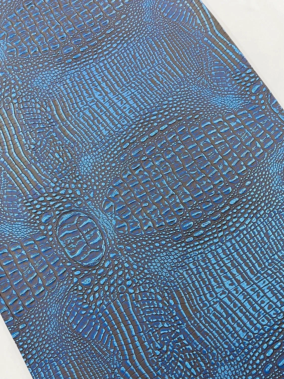 Faux Alligator Print on Vinyl Fabric - High Quality Faux Animal Print Skin Vinyl Sold by Yard