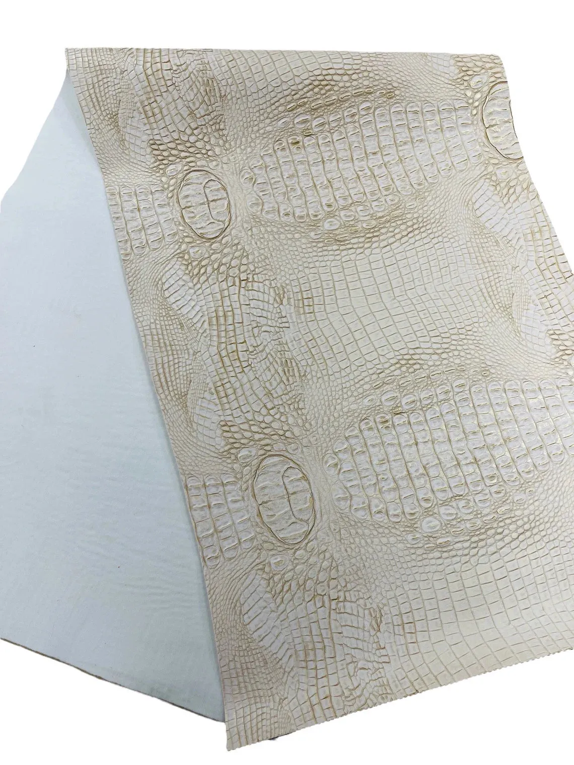 Faux Alligator Print on Vinyl Fabric - High Quality Faux Animal Print Skin Vinyl Sold by Yard