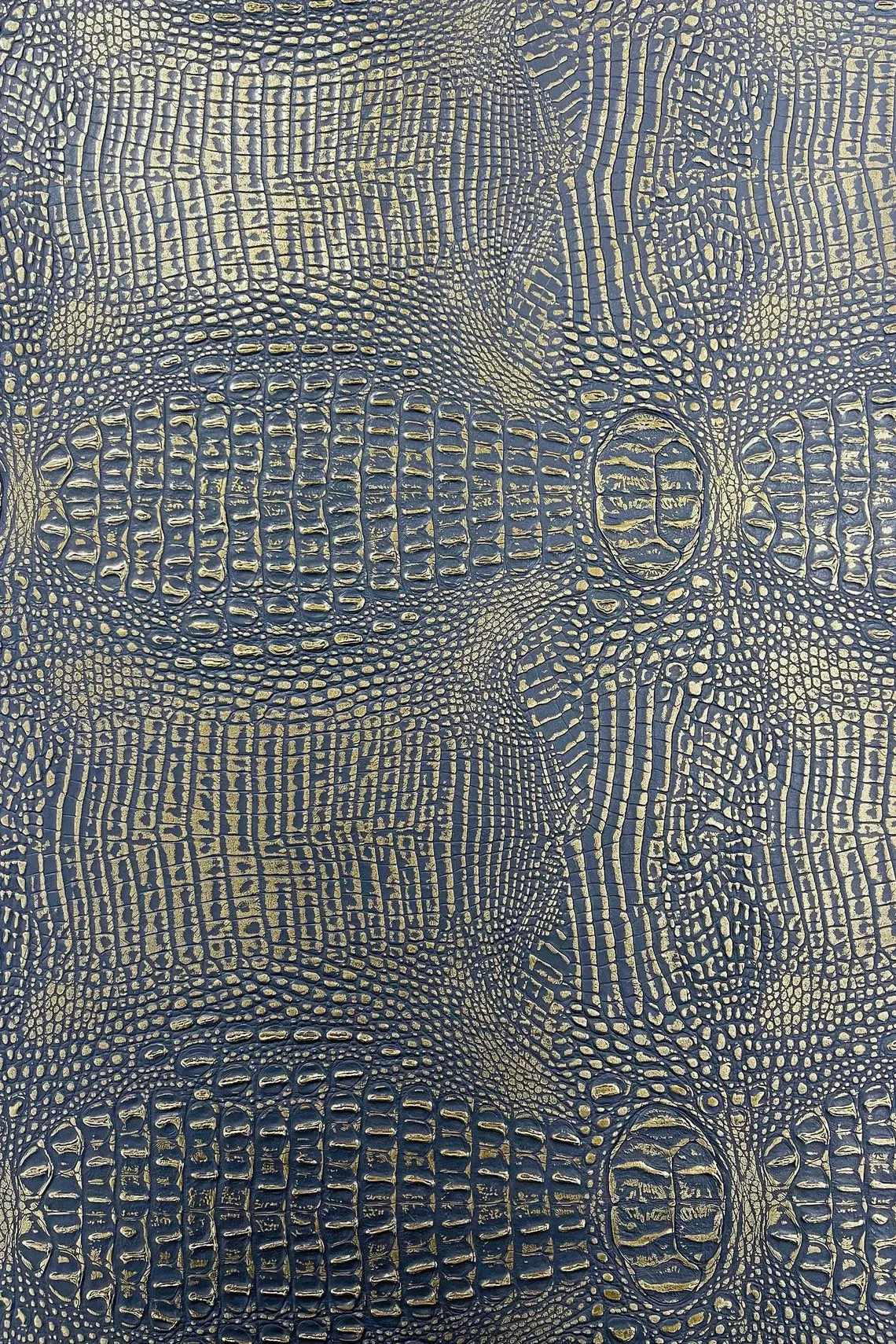 Faux Alligator Print on Vinyl Fabric - High Quality Faux Animal Print Skin Vinyl Sold by Yard