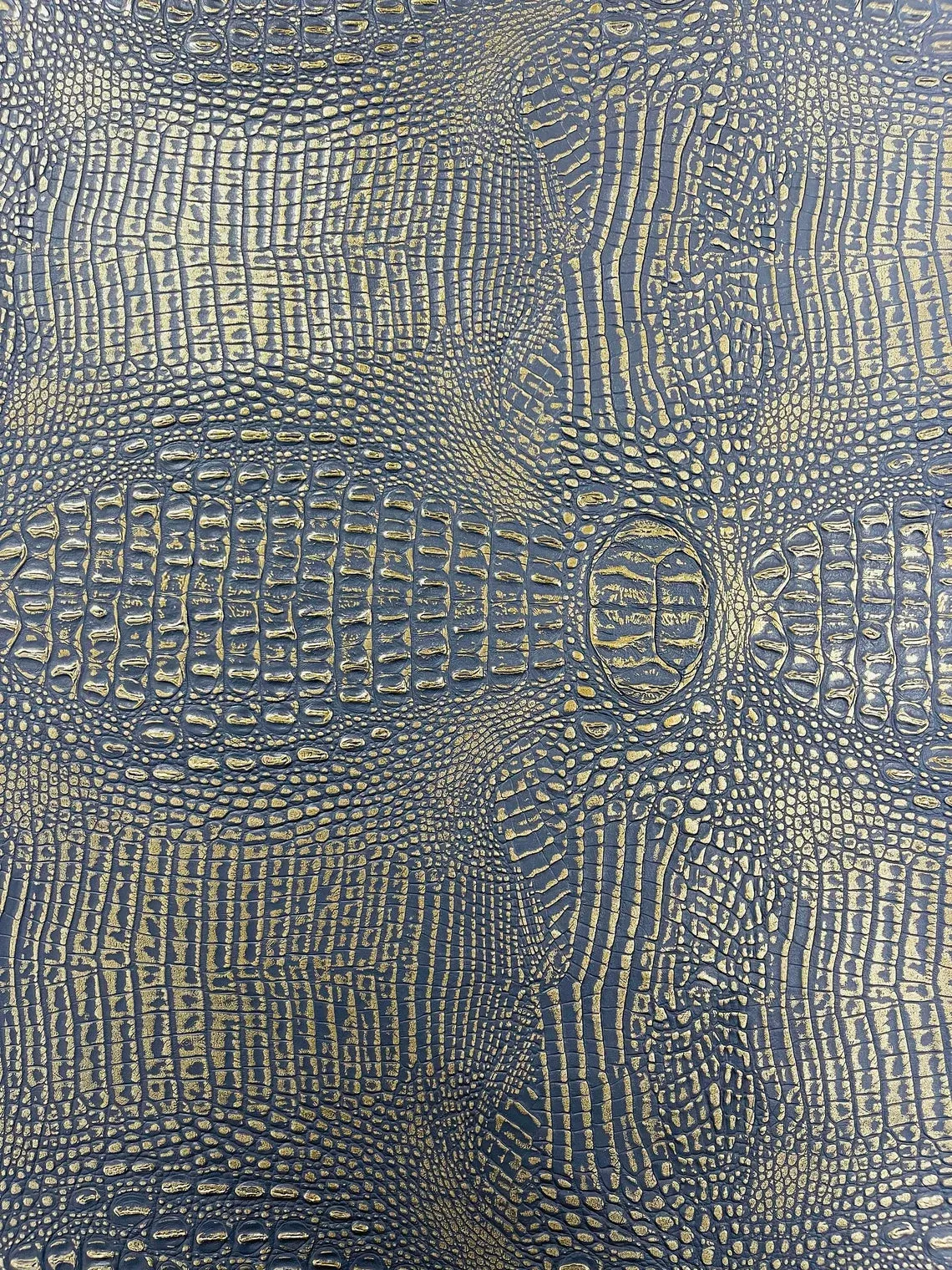 Faux Alligator Print on Vinyl Fabric - High Quality Faux Animal Print Skin Vinyl Sold by Yard