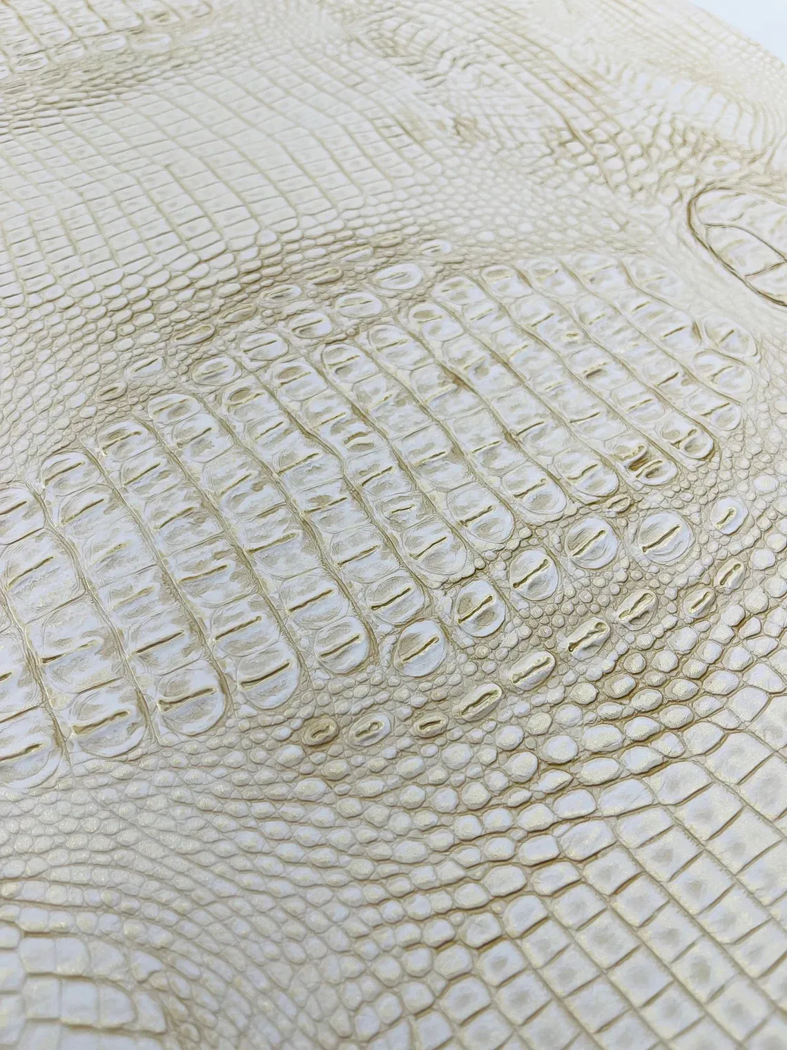 Faux Alligator Print on Vinyl Fabric - High Quality Faux Animal Print Skin Vinyl Sold by Yard