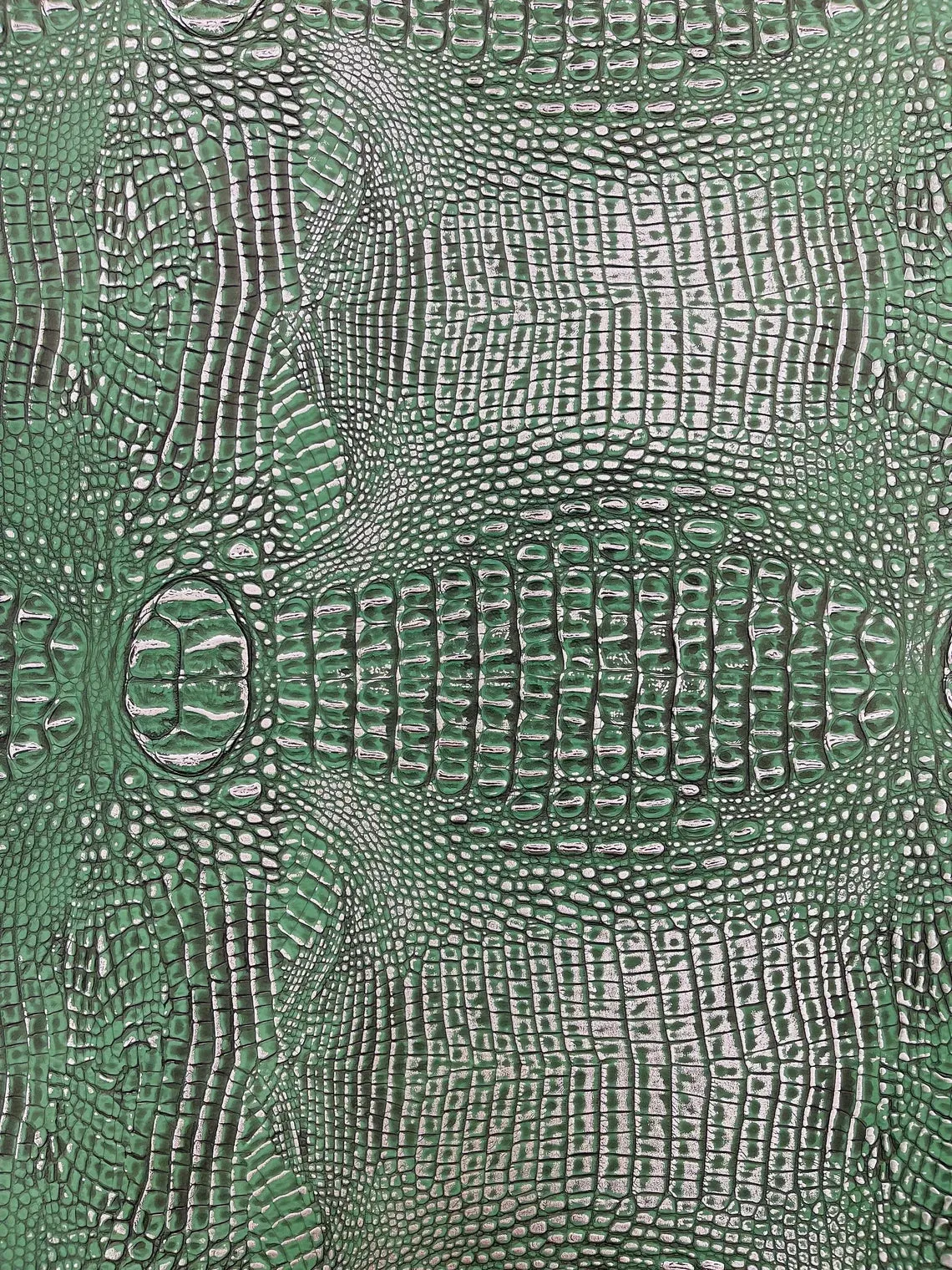 Faux Alligator Print on Vinyl Fabric - High Quality Faux Animal Print Skin Vinyl Sold by Yard