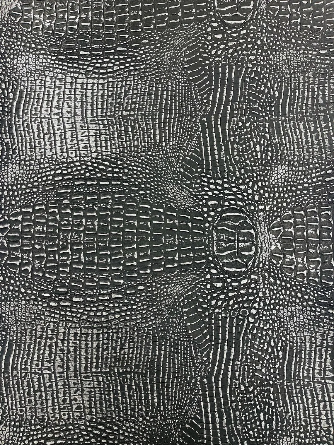 Faux Alligator Print on Vinyl Fabric - High Quality Faux Animal Print Skin Vinyl Sold by Yard