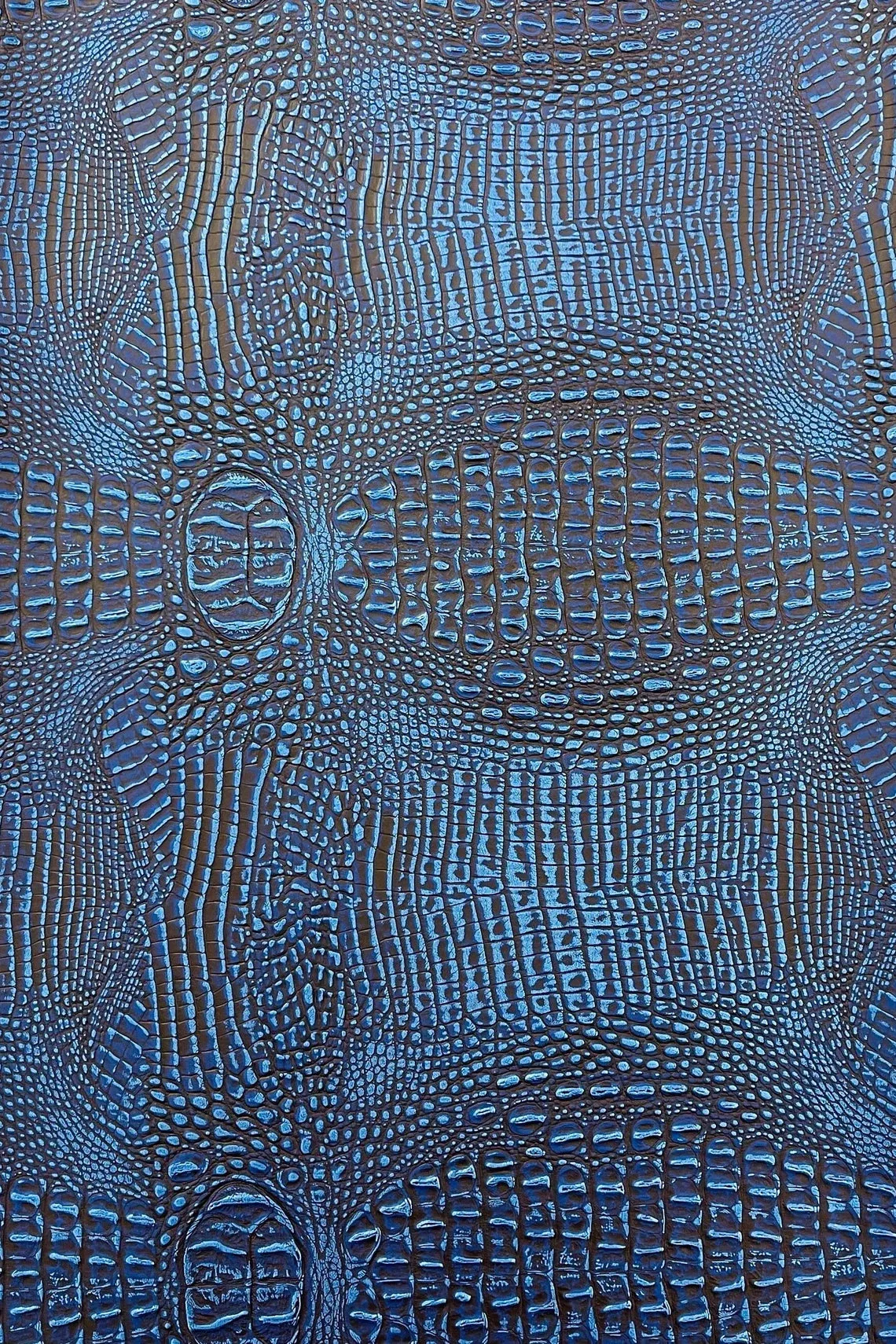 Faux Alligator Print on Vinyl Fabric - High Quality Faux Animal Print Skin Vinyl Sold by Yard