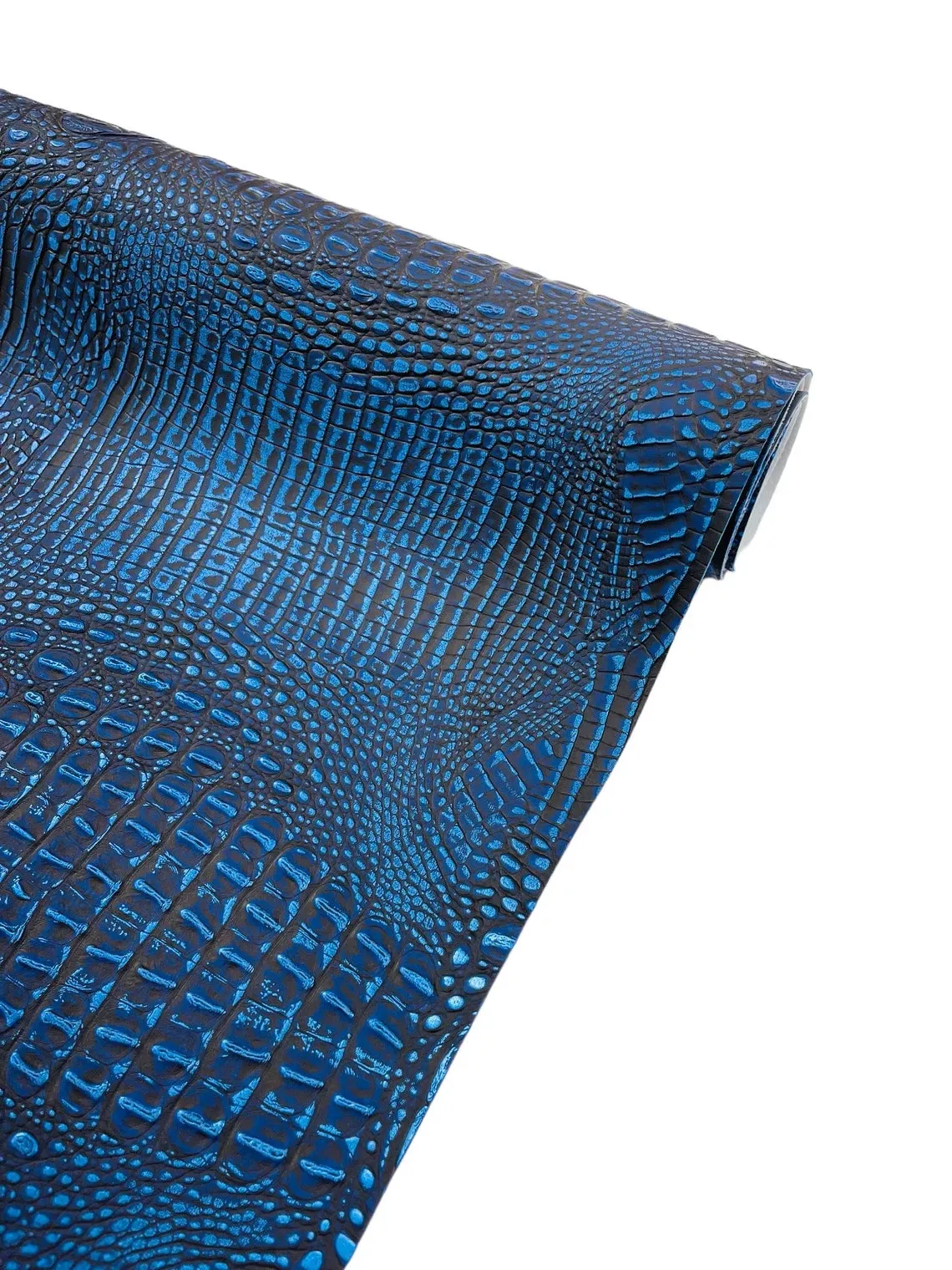 Faux Alligator Print on Vinyl Fabric - High Quality Faux Animal Print Skin Vinyl Sold by Yard