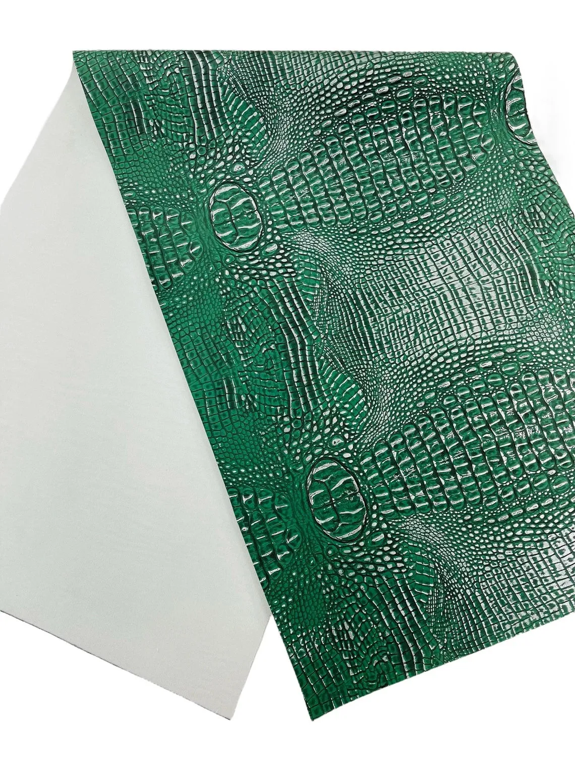 Faux Alligator Print on Vinyl Fabric - High Quality Faux Animal Print Skin Vinyl Sold by Yard