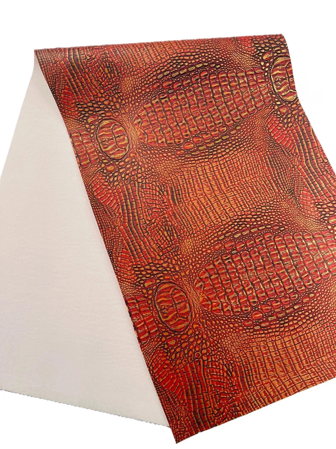 Faux Alligator Print on Vinyl Fabric - High Quality Faux Animal Print Skin Vinyl Sold by Yard
