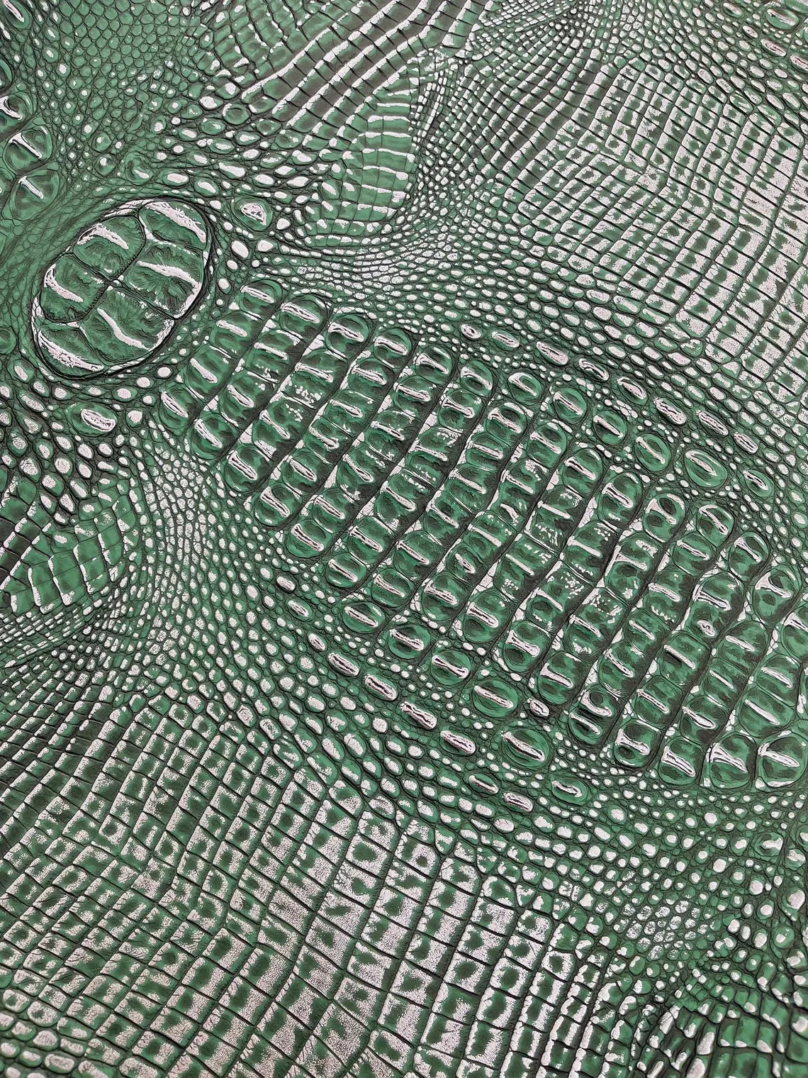Faux Alligator Print on Vinyl Fabric - High Quality Faux Animal Print Skin Vinyl Sold by Yard