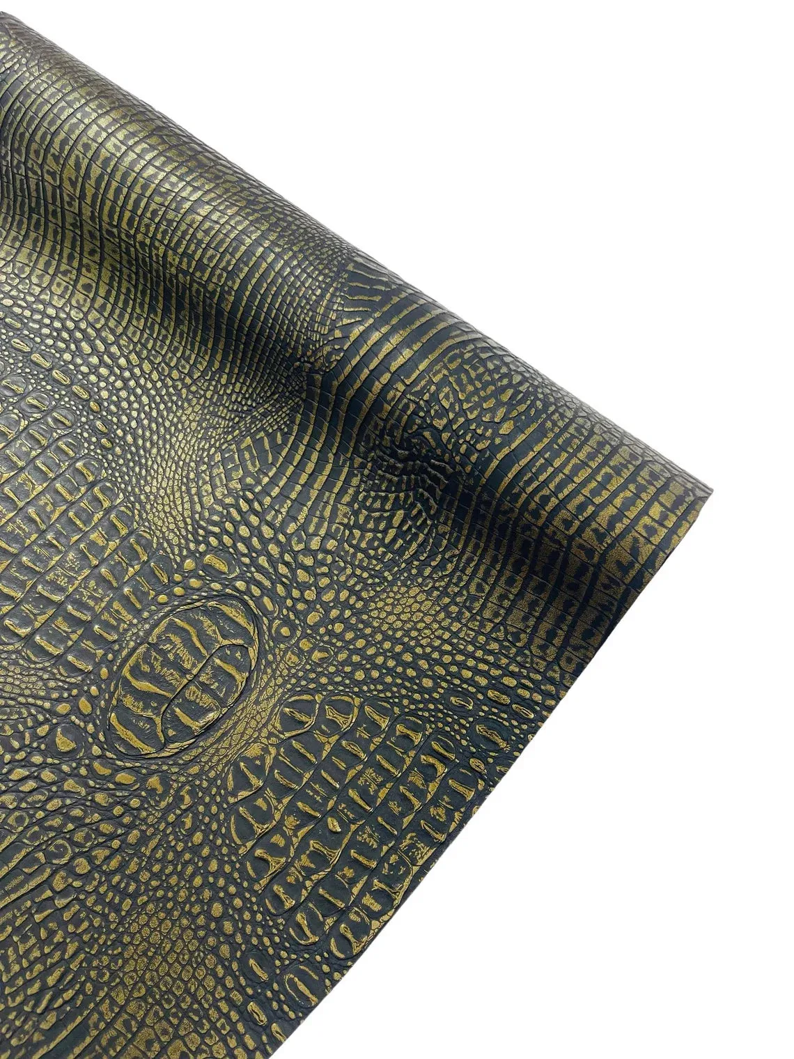 Faux Alligator Print on Vinyl Fabric - High Quality Faux Animal Print Skin Vinyl Sold by Yard
