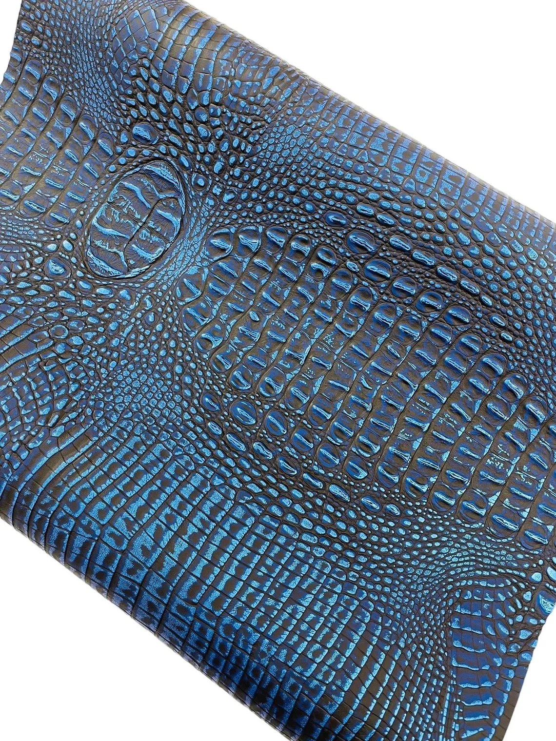 Faux Alligator Print on Vinyl Fabric - High Quality Faux Animal Print Skin Vinyl Sold by Yard