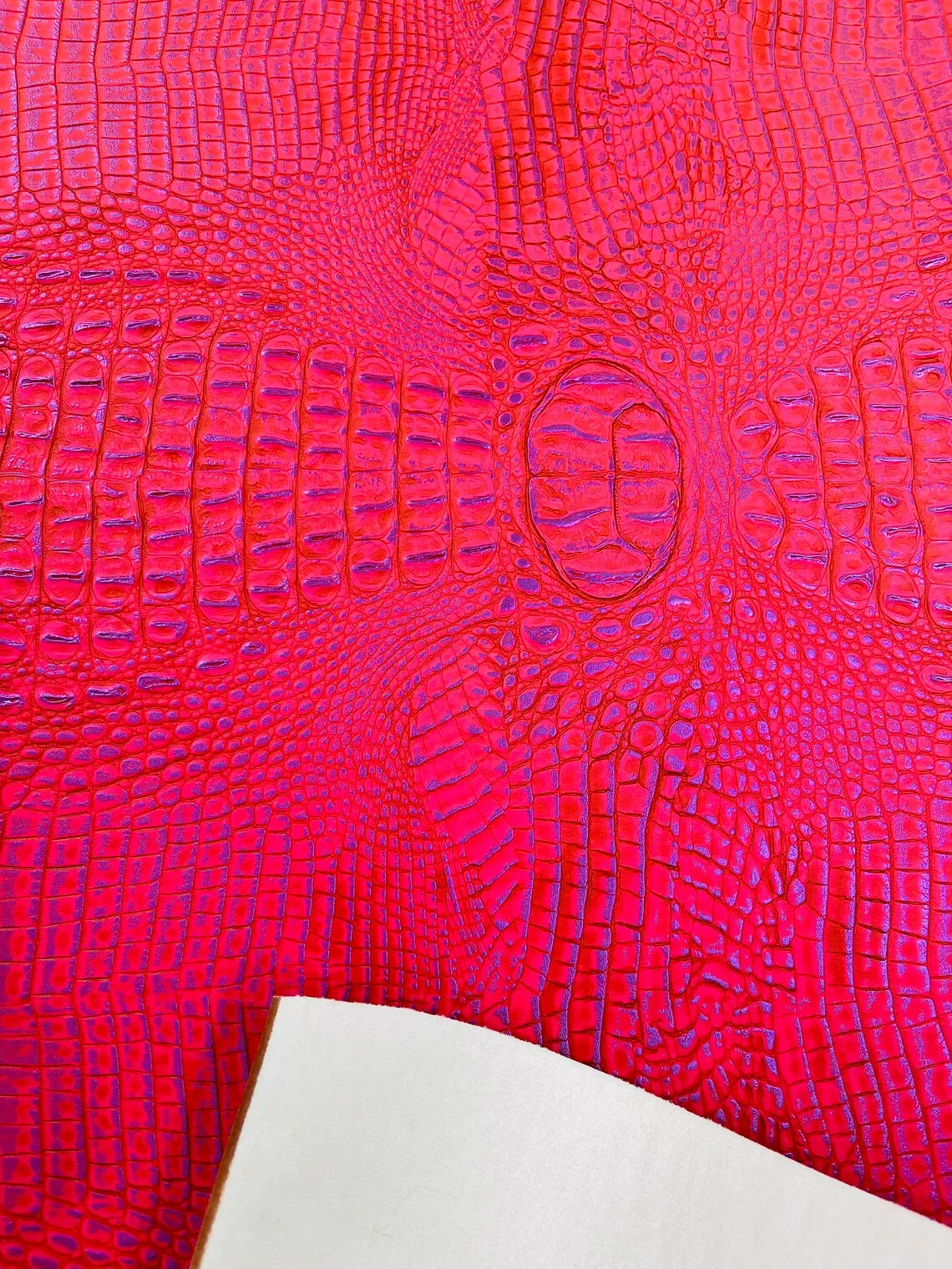 Faux Alligator Print on Vinyl Fabric - High Quality Faux Animal Print Skin Vinyl Sold by Yard