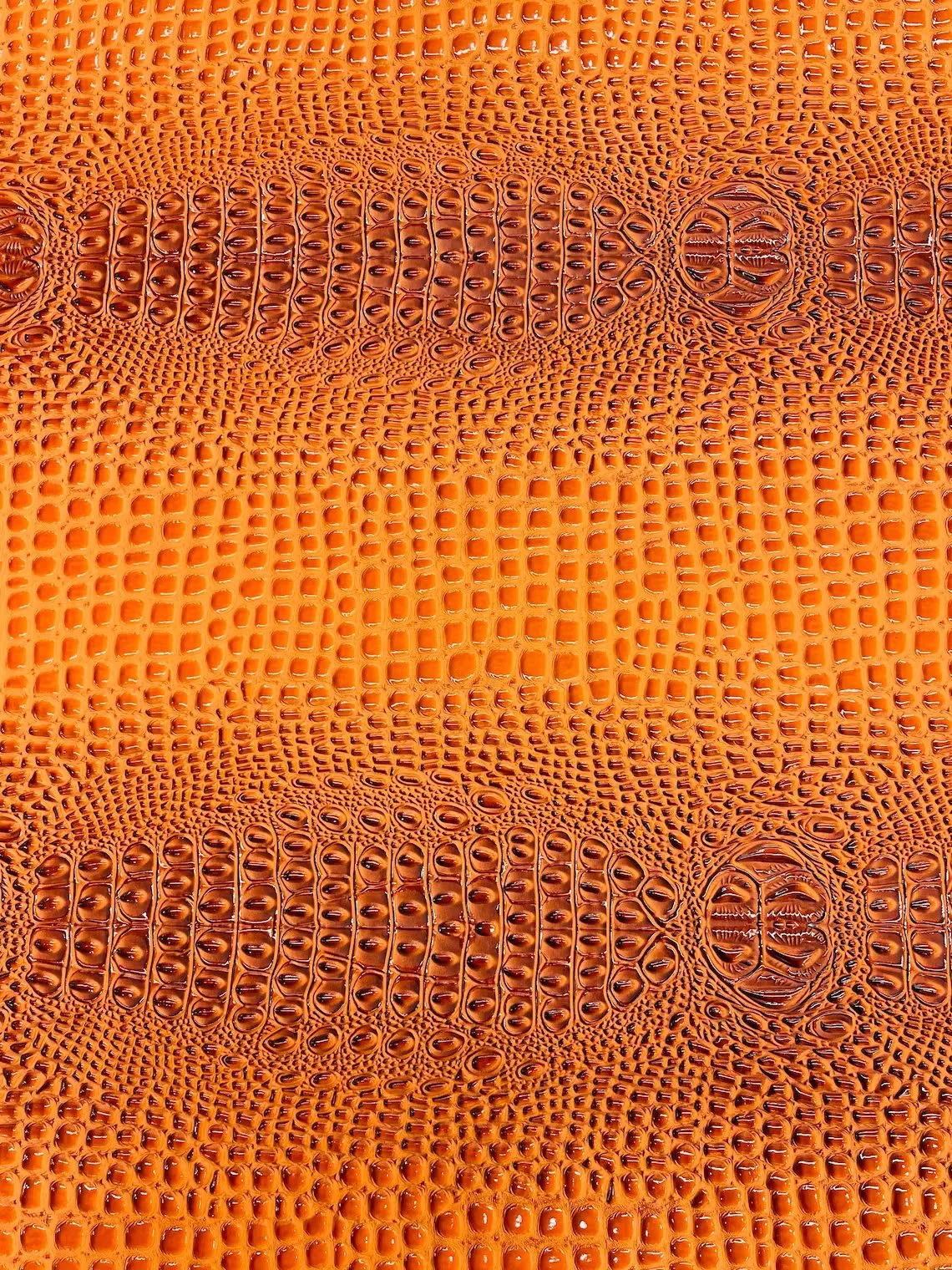 Faux Shiny Gator Print on Vinyl Fabric - High Quality Faux Animal Print Skin Vinyl Sold by Yard